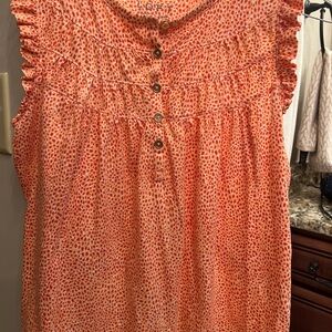 2 Loft Vintage soft tops, sleeveless is small, leopard print is medium